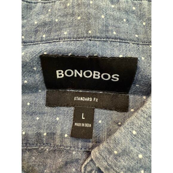 Bonobos Men's Blue Standard Fit Long Sleeves Button Down Shirt Size Large - Picture 2 of 5